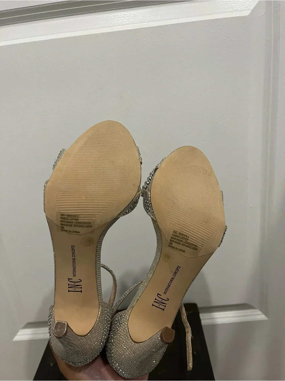 Women's Silver Crystal Embellished High Heel Sandals